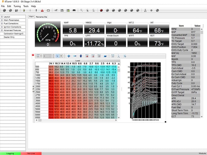 Main Tuning Screen