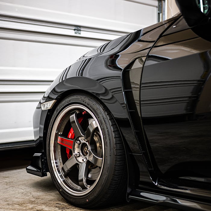 Black FK8 18x9.5 +38, 255-40-18